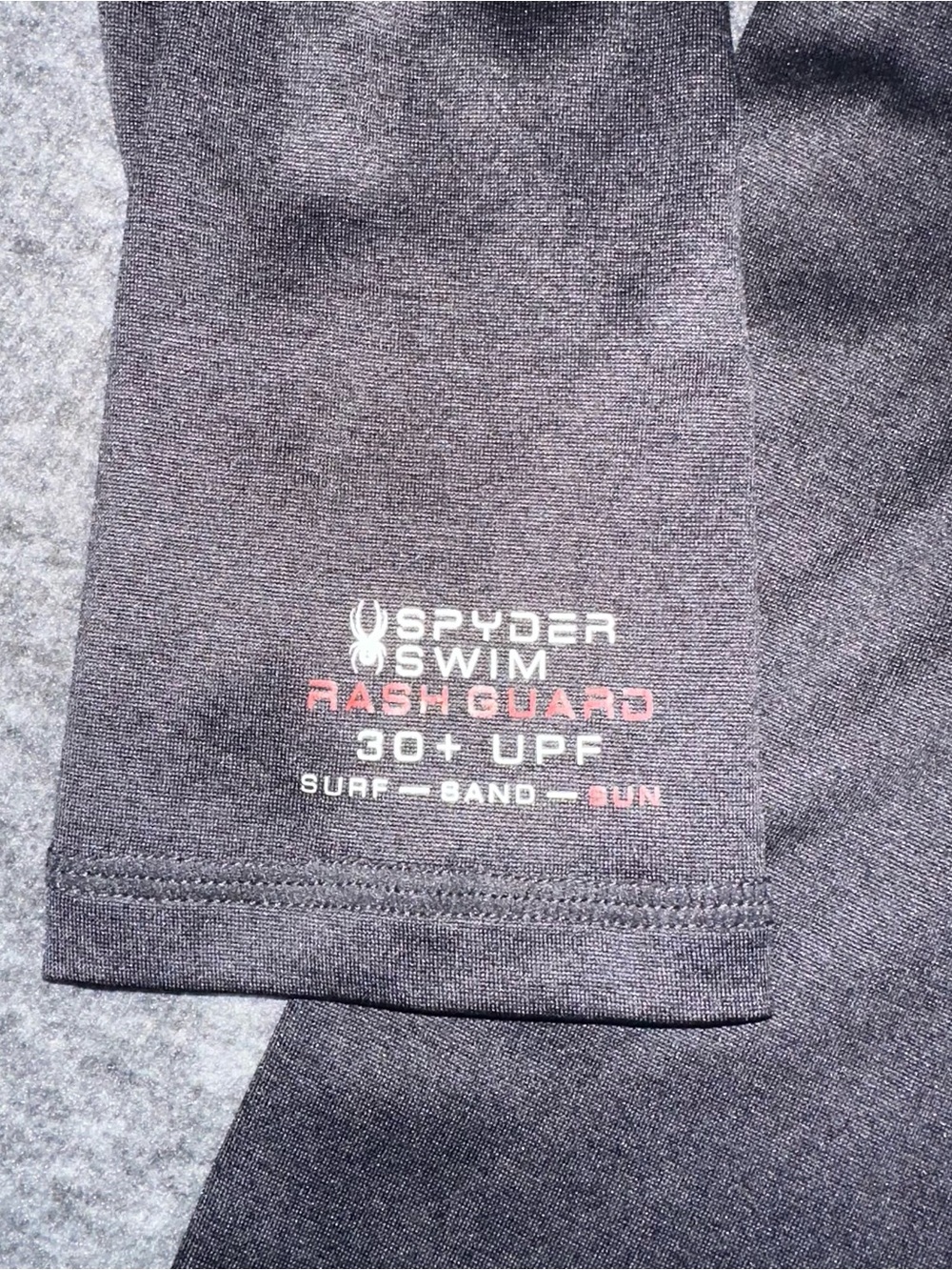 Spyder Swim Rash Guard Hoodie UPF 30+ Performance Sun Shirt Black Small - Picture 4 of 8